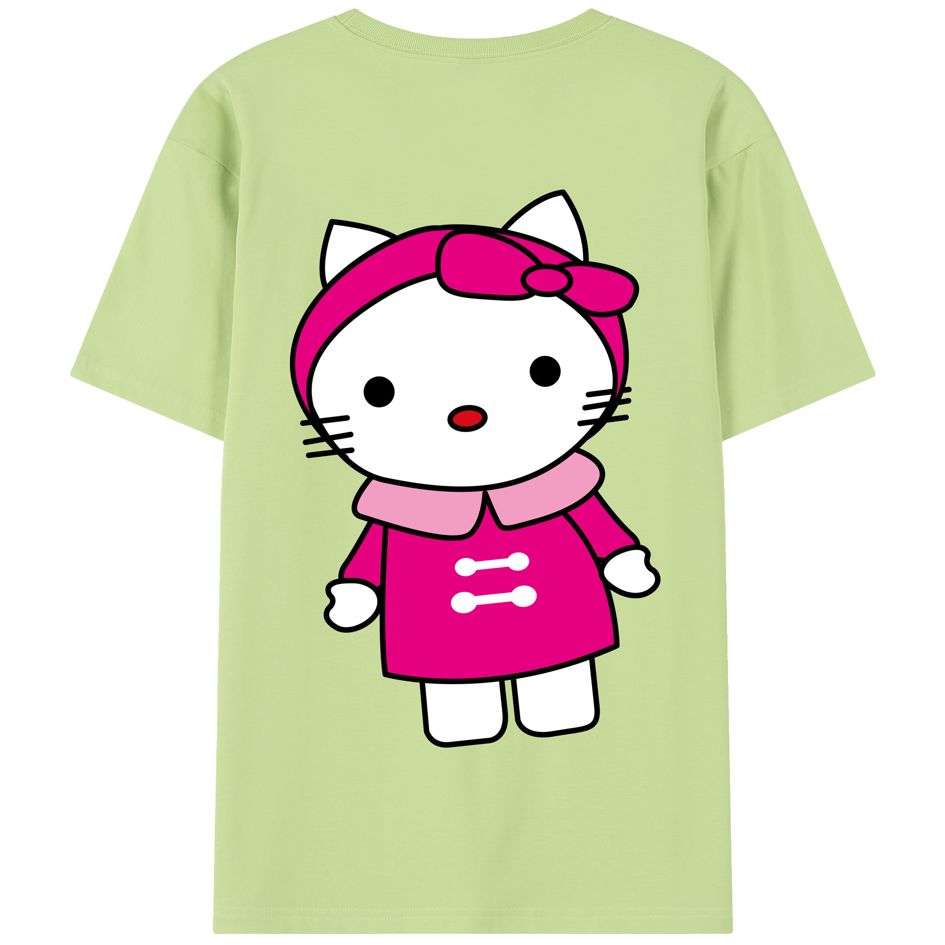 （画像用） Hello Kitty ハローキティ 綿100％半袖Tシャツ（背面プリント）